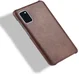 Samsung Galaxy A41 Hoesje Litchi Skin Backcover Bruin afbeelding 5