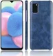 Samsung Galaxy A41 Hoesje Litchi Skin Backcover Blauw afbeelding 1