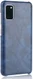 Samsung Galaxy A41 Hoesje Litchi Skin Backcover Blauw afbeelding 4