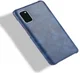 Samsung Galaxy A41 Hoesje Litchi Skin Backcover Blauw afbeelding 5