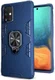 Samsung Galaxy A71 Hoesje Metalen Kickstand Blauw/Zwart met Magneet afbeelding 1