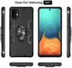 Samsung Galaxy A71 Hoesje Metalen Kickstand Blauw/Zwart met Magneet afbeelding 7