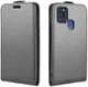 Samsung Galaxy A21s Hoesje Verticale Flipcase Crazy Horse Zwart afbeelding 2