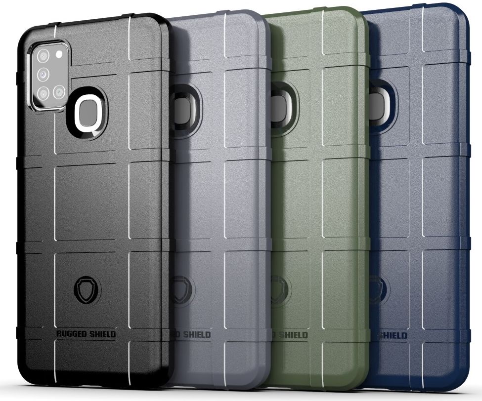 Samsung Galaxy A21s Hoesje Shock Proof Rugged Shield Zwart afbeelding 4