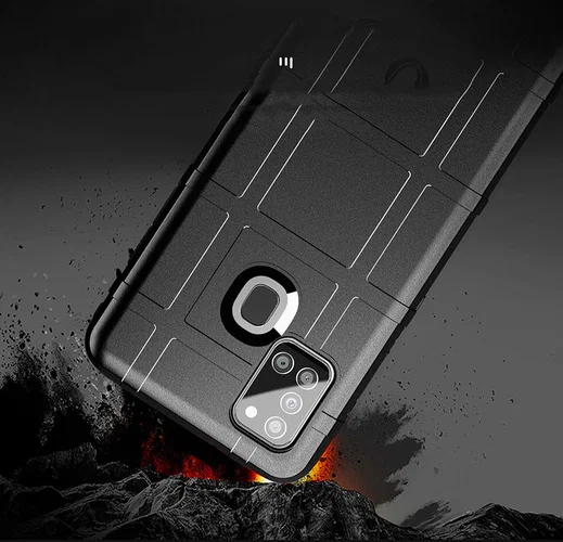 Samsung Galaxy A21s Hoesje Shock Proof Rugged Shield Blauw afbeelding 4