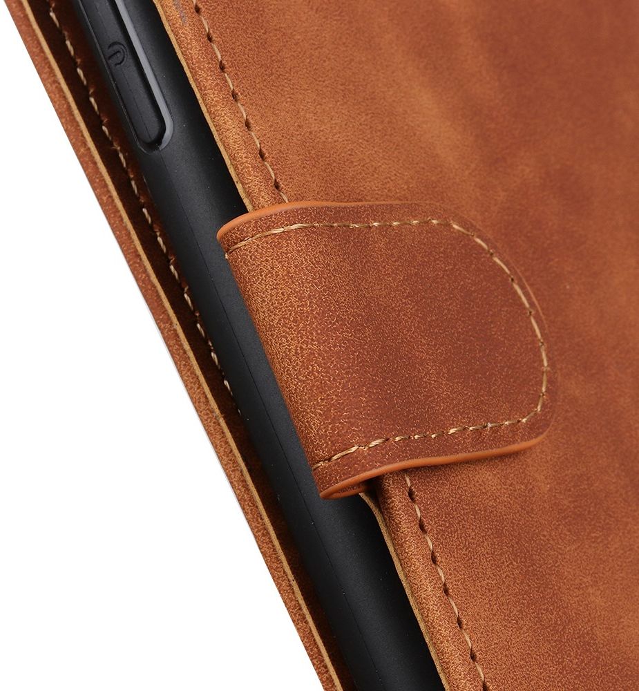 Samsung Galaxy A21S Hoesje Vintage Wallet Book Case Bruin afbeelding 9