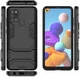 Samsung Galaxy A21S Hoesje Shock Proof Back Cover Met Kickstand Zwart afbeelding 7