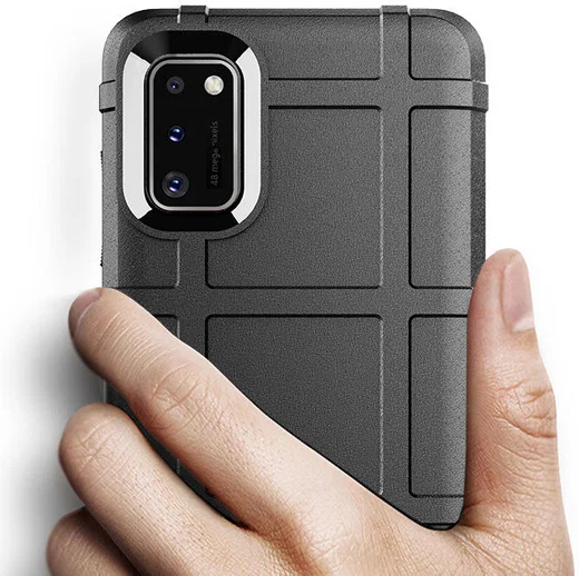 Samsung Galaxy A41 Hoesje Shock Proof Rugged Shield Grijs afbeelding 3