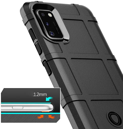 Samsung Galaxy A41 Hoesje Shock Proof Rugged Shield Grijs afbeelding 4