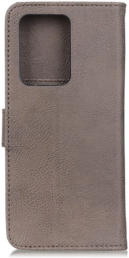 Samsung Galaxy Note 20 Ultra Hoesje Vintage Wallet Book Case Grijs afbeelding 7