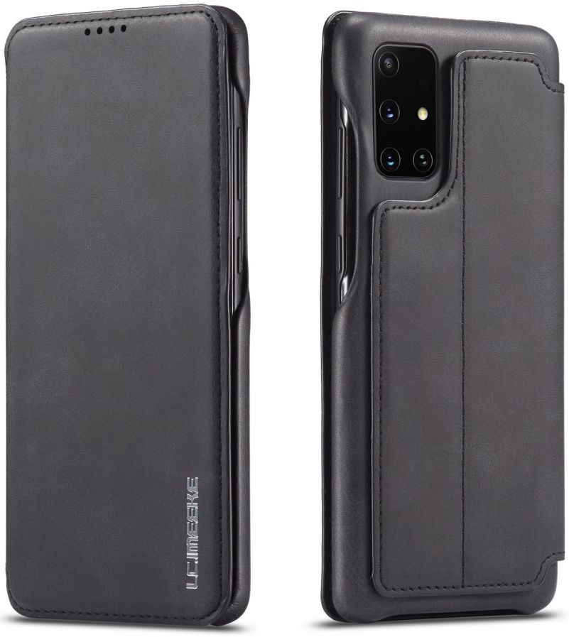 LC.IMEEKE Samsung Galaxy A41 Portemonnee Hoesje Kunstleer Zwart afbeelding 1