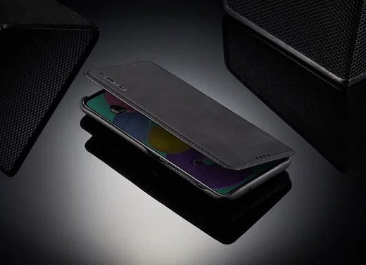 LC.IMEEKE Samsung Galaxy A41 Portemonnee Hoesje Kunstleer Zwart afbeelding 11