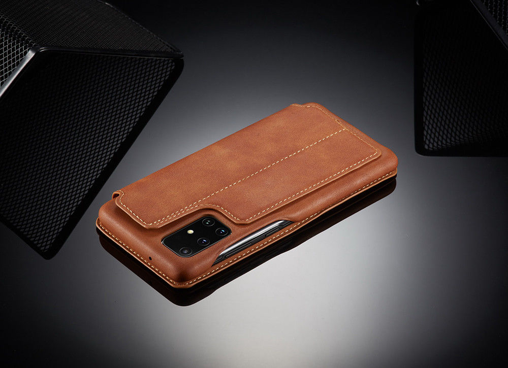 LC.IMEEKE Samsung Galaxy A41 Portemonnee Hoesje Kunstleer Bruin afbeelding 14