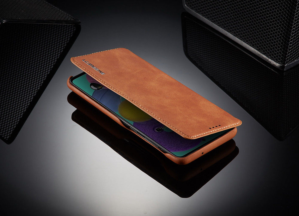 LC.IMEEKE Samsung Galaxy A41 Portemonnee Hoesje Kunstleer Bruin afbeelding 16
