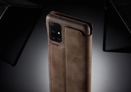 LC.IMEEKE Samsung Galaxy A41 Portemonnee Hoesje Kunstleer Coffee afbeelding 13