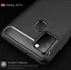 Samsung Galaxy A21s Geborsteld TPU Hoesje Carbon Fiber Blauw afbeelding 4