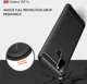 Samsung Galaxy A21s Geborsteld TPU Hoesje Carbon Fiber Blauw afbeelding 6