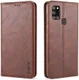 AZNS Samsung Galaxy A21S Hoesje Wallet Book Case Kunstleer Coffee afbeelding 1