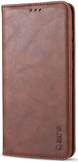 AZNS Samsung Galaxy A21S Hoesje Wallet Book Case Kunstleer Coffee afbeelding 13