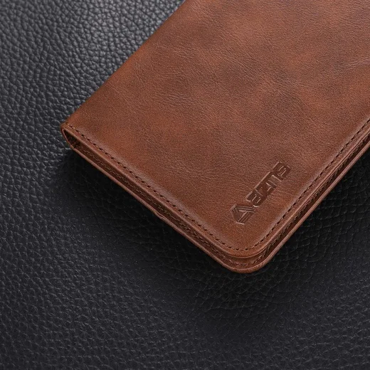 AZNS Samsung Galaxy A21S Hoesje Wallet Book Case Kunstleer Coffee afbeelding 2