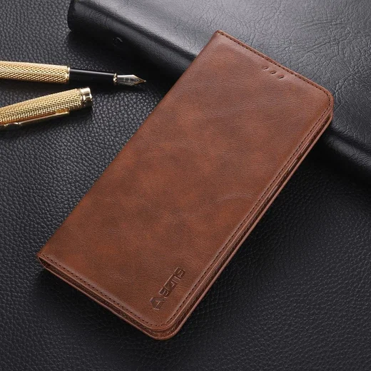 AZNS Samsung Galaxy A21S Hoesje Wallet Book Case Kunstleer Coffee afbeelding 21