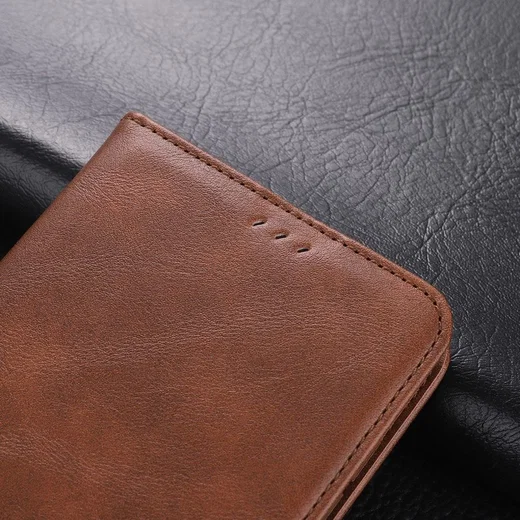 AZNS Samsung Galaxy A21S Hoesje Wallet Book Case Kunstleer Coffee afbeelding 23