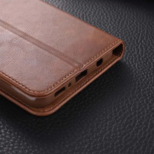 AZNS Samsung Galaxy A21S Hoesje Wallet Book Case Kunstleer Coffee afbeelding 5