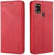 AZNS Samsung Galaxy A21S Hoesje Wallet Book Case Kunstleer Rood afbeelding 1