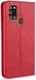 AZNS Samsung Galaxy A21S Hoesje Wallet Book Case Kunstleer Rood afbeelding 3