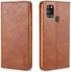 AZNS Samsung Galaxy A21S Hoesje Wallet Book Case Kunstleer Bruin afbeelding 1