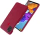 Samsung Galaxy A21S Stof Hard Back Cover Rood afbeelding 1