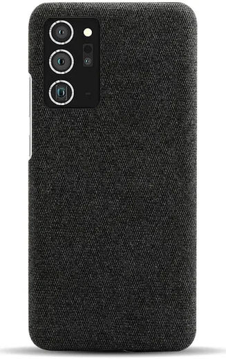 Samsung Galaxy Note 20 Ultra Stoffen Hoesje Zwart afbeelding 3