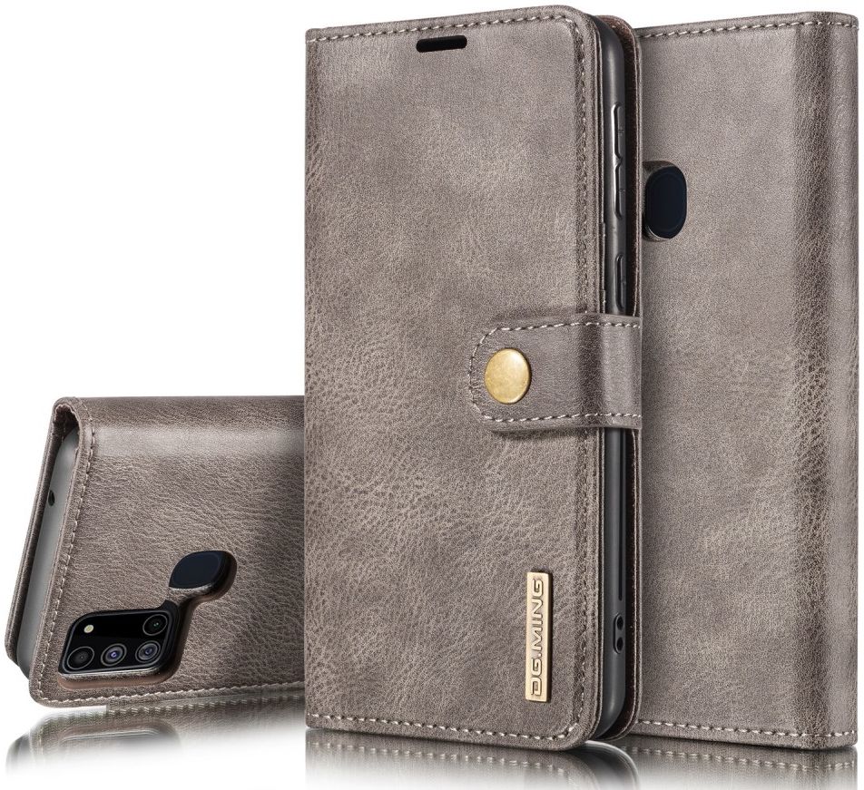 Samsung Galaxy A21s Hoesje 2-in-1 Book Case en Back Cover Grijs afbeelding 5