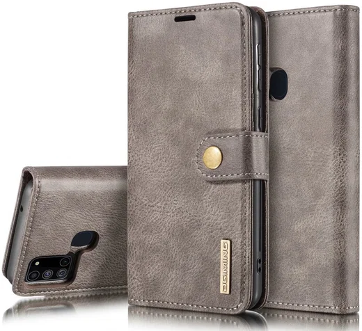 Samsung Galaxy A21s Hoesje 2-in-1 Book Case en Back Cover Grijs afbeelding 5