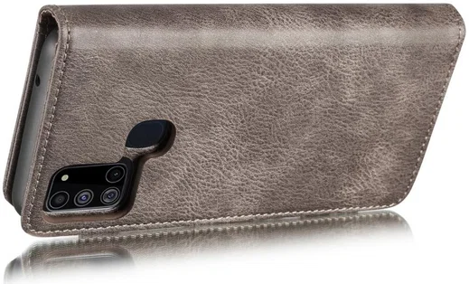 Samsung Galaxy A21s Hoesje 2-in-1 Book Case en Back Cover Grijs afbeelding 10