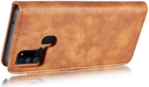 Samsung Galaxy A21s Hoesje 2-in-1 Book Case en Back Cover Bruin afbeelding 10