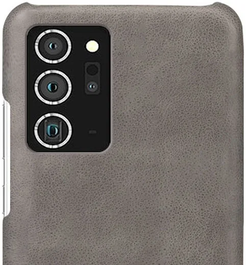 Samsung Galaxy Note 20 Ultra Hoesje Crazy Horse Lederen Coating Grijs afbeelding 2