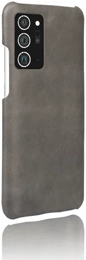 Samsung Galaxy Note 20 Ultra Hoesje Crazy Horse Lederen Coating Grijs afbeelding 3