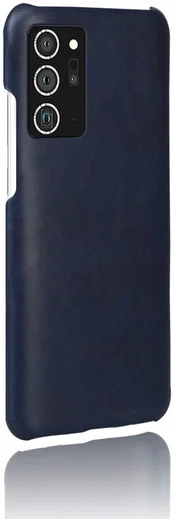 Samsung Galaxy Note 20 Ultra Hoesje Crazy Horse Lederen Coating Blauw afbeelding 2