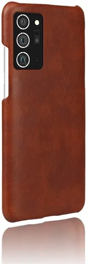 Samsung Galaxy Note 20 Ultra Hoesje Crazy Horse Lederen Coating Bruin afbeelding 3