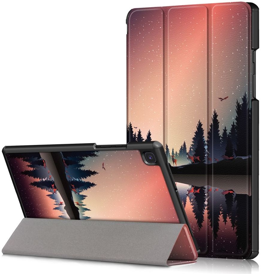 Samsung Galaxy Tab A7 (2020 / 2022) Hoes Tri-fold met Bomen Print afbeelding 1