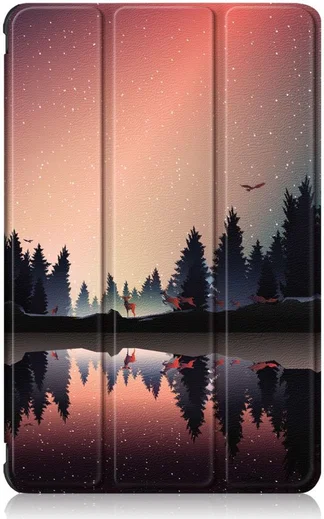 Samsung Galaxy Tab A7 (2020 / 2022) Hoes Tri-fold met Bomen Print afbeelding 3