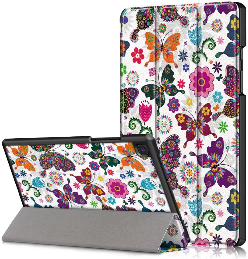 Samsung Galaxy Tab A7 (2020 / 2022) Hoes Tri-fold met Vlinder Print afbeelding 1