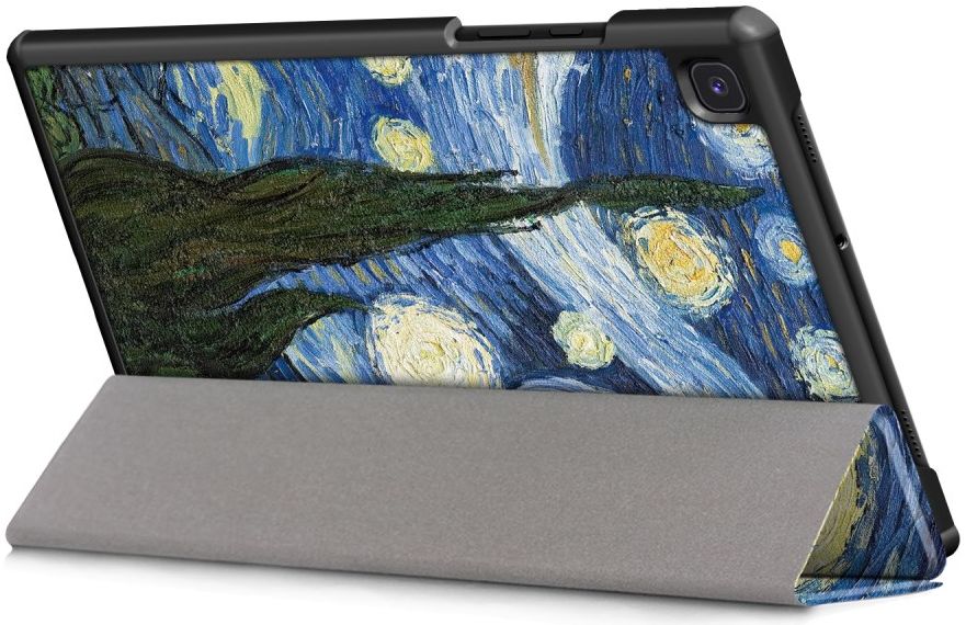 Samsung Galaxy Tab A7 (2020 / 2022) Hoes Tri-fold met Blauw Print afbeelding 2
