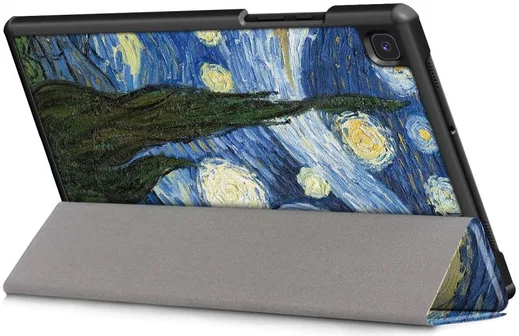 Samsung Galaxy Tab A7 (2020 / 2022) Hoes Tri-fold met Blauw Print afbeelding 2