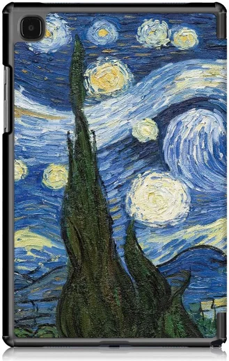 Samsung Galaxy Tab A7 (2020 / 2022) Hoes Tri-fold met Blauw Print afbeelding 4