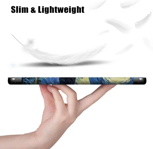 Samsung Galaxy Tab A7 (2020 / 2022) Hoes Tri-fold met Blauw Print afbeelding 7