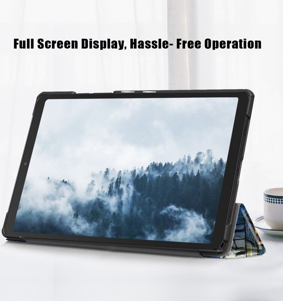 Samsung Galaxy Tab A7 (2020 / 2022) Hoes Tri-fold met Blauw Print afbeelding 8
