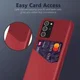 Samsung Galaxy Note 20 Ultra Stoffen Hoesje met Kaartsleuf Rood afbeelding 4