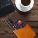 Samsung Galaxy Note 20 Ultra Stoffen Hoesje met Kaartsleuf Bruin afbeelding 2